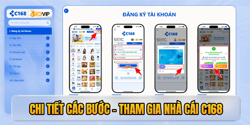Chi tiết các bước tham gia nhà cái C168