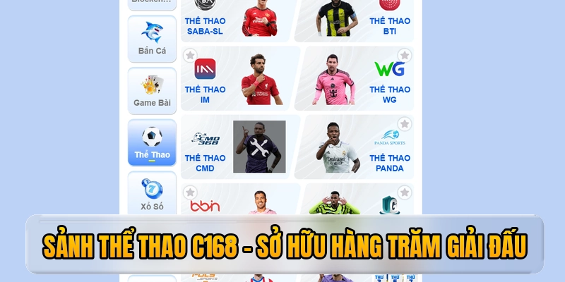 Sảnh thể thao sở hữu hàng trăm giải đấu